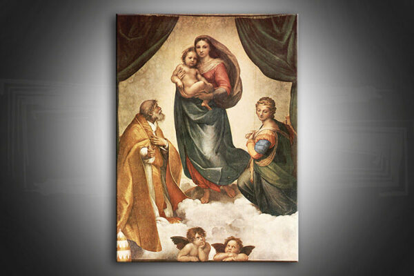 Vászonkép Sixtusi Madonna – Raffaello Santi 0  (reprodukció)