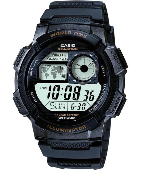 Női karóra Casio World Timer AE-1000W-1AVEF - Vízállóság: 100m