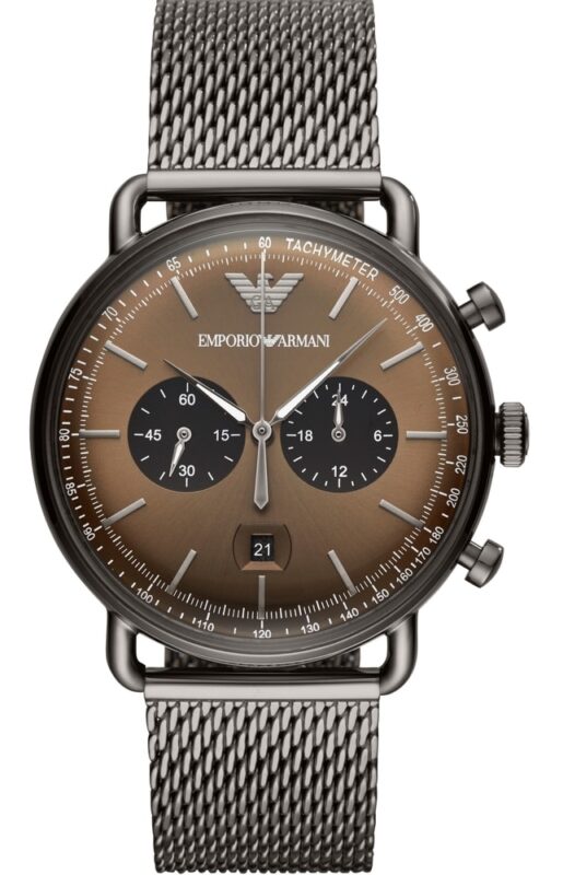 Női karóra Emporio Armani Aviator AR11141 - A számlap színe: barna