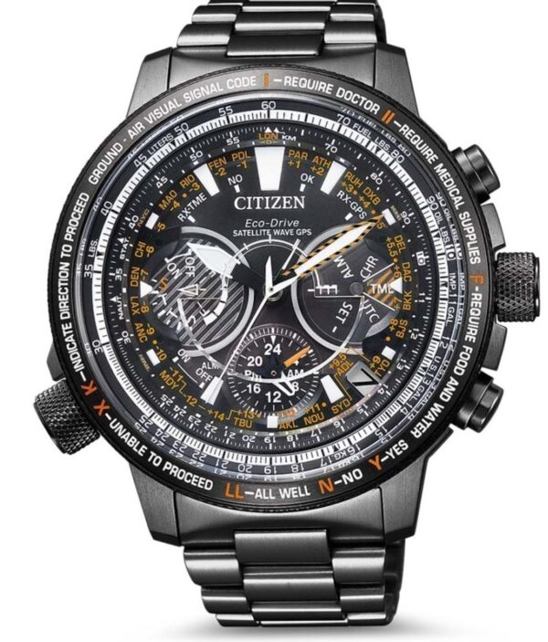 Női karóra Citizen Satellite Wave Eco-Drive CC7015-55E - A számlap színe: fekete