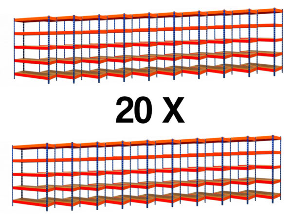 AKCIÓS CSOMAG: 20 DARAB PROFI SALGÓ POLC 2160x1400x400 mm lakkozott 5-polc