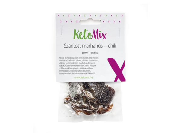 Szárított marhahús – chili 25 g - Proteindús ételek KETOMIX