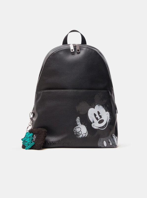 Desigual fekete hátizsák Mickey Mombasa 2zippers - Desigual✅