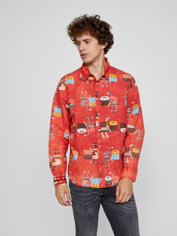 Desigual Férfi ing  piros – XXL – Desigual✅