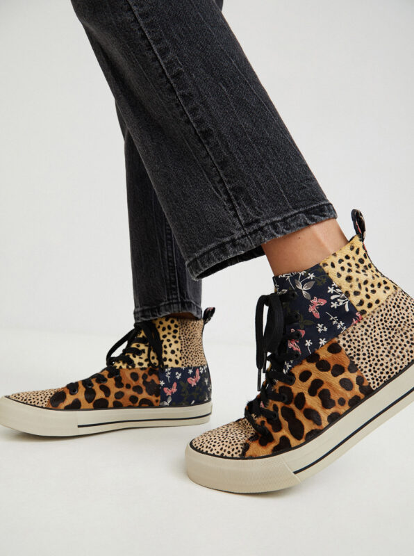 Desigual barna  boka tornacipő Beta Animal Print - 41 - Desigual✅