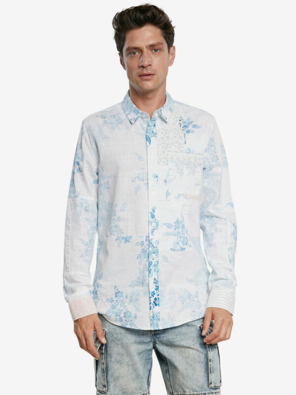 Desigual fehér férfi ing Cam Alberico - XXL - Desigual✅