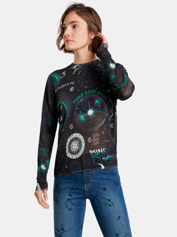 Desigual fekete könnyű pulóver Toronto - XXL - Desigual✅