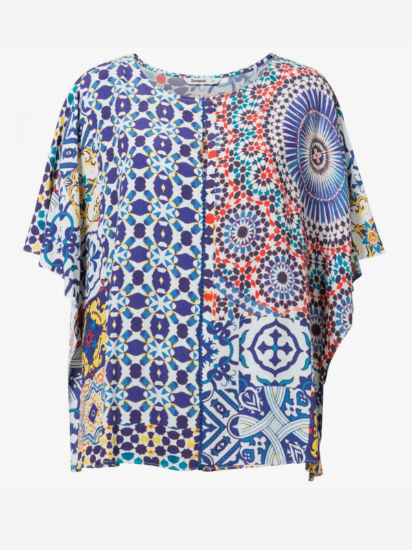 Desigual Nôi blúz  kék  Blus – S – Desigual✅